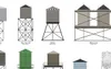 Удивительные водные башни Newyork City NYC плакат живопись печати Домашнее декор оформленного или безграничного материала фотоперов