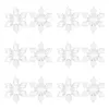 12pcs Natal floco de neve claro cristal acrílico strass congelados para pingente de árvore de natal diy decorativo artesanato de scrapbooking decoração