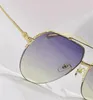 Ny modedesign solglasögon 0514S Pilot Metal Half Frame Simple and Popular Style UV400 Protection Glasses Top Quality259968