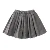 Baby Girl Clothing School Style Uniform Garnitur Brytyjski Krótki Spódnica 3 ~ 8 lat Dzieci Krótki Rękaw + Plisowana Spódnica Garnitur 211021