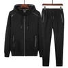 2 Pieces Suits Hoodies Jogger Men Winter Sportwear Sets Hooded Jackets Pants Hip Hop Sports Tracksuit Men's Clothing Large Sizes 211220
