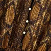 Women Snake Skin Print Cascading Ruffle Hem Mini Dress Female Long Sleeve Loose Clothes Casual Lady Vestido D6691 210409