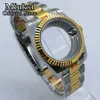 36mm / 40mm silverguld sterilt fodral safir glas passform NH35 NH36 ETA2836 Miyota8205 8215 821a Mingzhu DG2813 3804 Rörelse