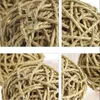 Small Animal Supplies 6 Cm Natural Straw Ball Pet Chewing Toy Hamster Teeth Cleaner Cleaning