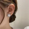 Stud 2022 Korean Flower Simulated Pearl Simple Earrings For Women Girls Fashion Jewelry Elegant Oorbellen Brincos