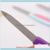 Files Tools Health BeautyDouble Head dubbelanvändning i rostfritt stål File Dead Skin Fork Manicure Care Buffert Nail Salon Art Tips Nuticle Trimmer