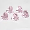 Rökning Glasskålar Rosa Färg Hjärtform 14mm Man Joint Glas Bongs Bowl Piece Silikon Vattenrör Dab Halmolja Brännare