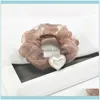 Hair Jewelry Jewelryhair Clips & Barrettes Gauze Ties Scrunchie Elastic Bands Women Luxury Soft Aessories Holder Rope Heart Shape Ropes Drop