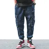 Jeans da uomo Vintage 2022 Arrivo Lettera Ricamo Multi tasche Cargo Style Uomo Autunno High Street Fashion Casual Denim