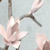 Carta da parati 3D Moderna Stereo Rosa Magnolia Ramo di un albero Foto Murales Soggiorno TV Divano Camera da letto Decorazioni per la casa Sfondo Affresco