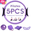 5PCS Yoga Ball Magischen Ring Pilates Kreis Übung Ausrüstung Workout Fitness Training Widerstand Unterstützung Werkzeug Stretch Band Gym