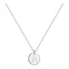 Pendant Necklaces Simple European And American Letters Small Necklace Stainless Steel Round Letter Charm