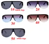 Gafas de sol One Piece Vintage Rimless Shades Fashion Oversized Brand Designer Gafas de sol Mujer Hombre Gafas De Sol 5 colores 10PCS