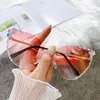 Sunglasses Fashion Cat Eye Women 2021 Desinger Sun Glasses Bling Diamond Eyeglasses Luxury Rhinestone Pink Shades Uv400