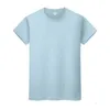 New round neck solid color T-shirt summer cotton bottoming shirt short-sleeved mens and womens half-sleeved VXBPWD00i