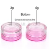 11 Colors Plastic Boxes 3g/5g Round Bottom Cream Cosmetic Packaging Box Small Sample Bottles Wax Container