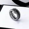 Klassischer Schlangenring für Männer Frauen Designer hochwertig geformte 925 Silber A Ringe mit Box Mens Designer Bague G.