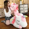 New30cm Kawaii Giant Unicorn Peluche Peluche Toy Soft Licorne Poupées Soft Poupées Animal Cheval Jouets Coussin Anniversaire Cadeaux Fête Favoris PAR MER RRB12188