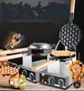 Kaliteli Gıda İşleme Ekipmanları Yumurta Kabarcık Waffle Makinesi Elektrikli 110 V ve 220 V Puf Makinası Hongkong Eggette