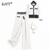 Autumn Designer Fashion Runway Suit Women Long Sleeve Color Block Knitting Cardigans Top and Pants 2Piece Set Elegant Outfit 210601