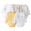 5 pezzi cartone animato con la stampa animale per bambini Nuova ragazza bebes cotone maniche lunghe tupiglia da neonato bambino vestiti invernali 024m 15225229373