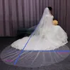 Welony ślubne Prostota Zwykły Tulle 2 Warstwy Długi Wedding Veil Eleganckie 3 metry T Biała pokrywa kości słoniowej z grzebieniem