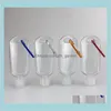 Bottles Packing Office School Business Industrial 30Pcs 50Ml Empty Alcohol Refillable With Key Ring Hook Clear Transparent Plastic Han