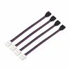 Beleuchtung Zubehör 4 Pin 4pin LED RGB Streifen Verlängerung Stecker Kabel Draht 25 Stücke 15 cm 5050 3528 LED streifen Kabel Clip GroßhandelDropShip