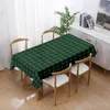 Table Cloth Christmas Red Green Plaid Tablecloth Santa Claus Runner For Dining Home Decor Year Xmas Tables Cover2510240