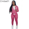 Femmes Survêtements Deux Pièces Ensemble Designer Automne Twill Chandail Tissu Zipper À Capuche Veste Pantalon De Jogging Cordon Solide Sportsuit 9 Couleurs