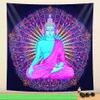 Meditazione del Buddha indiano Scena psichedelica Decorazioni per la casa Arazzo Bohemian Hippie Camera da letto Lenzuolo Mandala Divano Coperta 210608