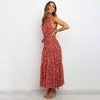 Summer Long Dress Polka Dot Casual Dresses Black Sexy Halter Strapless Yellow Sundress Vacation Clothes For Women