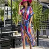 Chiffon Beach Cover Up Купальный костюм для женщин Pareo Swead de Praia Plage Plage Kaftan платье # Q830 210420