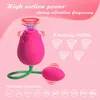 Rose Sex Toys Vibrator voor Dames Tepel Clit Sucker Vacuüm Stimulator Vrouwelijke Liefde Ei Speelgoed Volwassenen Snelle Orgams 0216