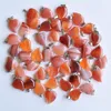 Ciondoli in pietra naturale a forma di cuore Turchese Quarzo rosa opale Pendenti Chakra Gem Stone orecchini adatti collana che fa assortiti
