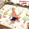 Tjocklek 1 cm Fällbar tecknad filmbarnsspel Mat Xpe Pussel Barnmatta Högkvalitativ Baby Climbing Pad Kids Rug Baby Games Mats 210724