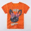 Hip Hop Rabbit Girls Blouse T-Shirts Star Fashion Girl's Clothes Tops Outfits Summer Short Sleeve t shirts Dot 210413