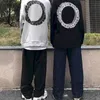 Hip-Hop-Pullover-Sweatshirt mit O-Ausschnitt und Kreis auf der Rückseite, Volldruck-Profil, lockerer Druck, Hoodies für Männer und Frauen, Streetwear-Oberteil 210526