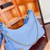 Nylon Hobos Shoulder Handbag Bag Clutch Crossbody Chain Strap Letters Triangle Half Moon Keychain Zipper Plain Purse Wallets Tote Lady Luxury Designers Women Bags