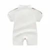 Newborn Baby Rompers Girls and Boy Short Sleeve Cotton Clothes Designer Brand Letter Print Infant Baby Romper Children Pajamas