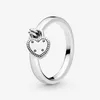 925 Sterling Silver Ladies Pop Floral Heart Lucky Ring Engagement Jewets Jubileum Fashion Luxury