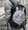 New Style Cool Skull Print Men's Backpacks Canvas Schoolbags for Teenagers Boys Computer Laptop Women Travel Bags