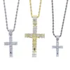 Kedjor Mode Kvinnliga Korshängen Drop Guld Silver Färg Kristallhänge Halsband Smycken För Män Kvinnor Partihandel