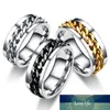 Ins moda rotatable chain tings para mulheres homens anel spinner anel de aço inoxidável anel de aço de titânio garrafa de aço abridor de aço de abertura de preço de fábrica