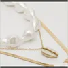 Kettingen hangers aankomst sieraden creatieve shell reliëf bloem item persoonlijkheid barok parel micro-ingelegd MTI-layer ketting hanger D