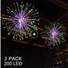 2 PACK / SET LED Fairy String Lights do dekoracji świątecznych Wodoodporna Star Fajerwerk Light Wedding Party Garden Garland Garland