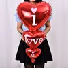 Dekoracja imprezy I Love U Balon Red Heart Balloony Walentynkowe dekoracje i pomysł na prezent dla niego lub jej urodziny ślubne