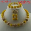 Earrings & Necklace Latest White Coral Beads Jewelry Set Nigerian African Wedding HD108-2