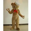 Costume della mascotte dell'orso sveglio di Halloween Personaggio dei cartoni animati di peluche animale di alta qualità Personaggio a tema per adulti Costume da carnevale di Natale per adulti