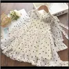 Robes Bébé Bébé Enfants Maternité Drop Livraison 2021 Vêtements pour enfants Printemps et automne Filles Kid Polka Dot Mesh Jupe Mignon Respirant Princ